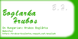 boglarka hrubos business card